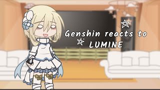 ∙ Genshin Reacts To Lumine ∙  pt 1  read discription [upl. by Wallace]