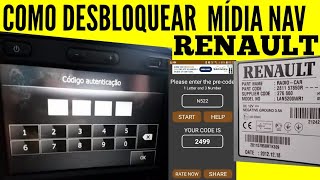 🚩COMO DESBLOQUEAR O MIDIA NAV RENAULT  RECUPERANDO CÓDIGO COM APLICATIVO RENAULT RADIO GENERATOR [upl. by Cynar780]