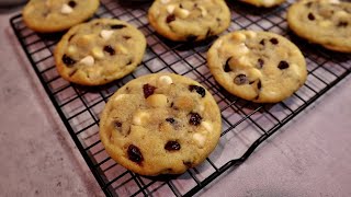 Soft and Chewy White Chocolate Chip Cranberry Cookies [upl. by Auhsoj308]