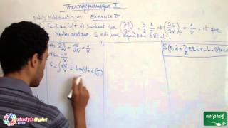 Thermodynamique 1 outils mathématiques Exercice3 part2 [upl. by Kcinom]