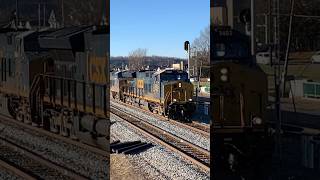 7 Locomotives On Big Train CSX In Kenova West Virginia JawTooth shorts [upl. by Vial]