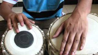 Tabla Basic Lesson  How to play quotTinquot using Tabla and Dagga [upl. by Derfiniw]