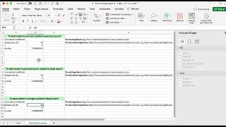 Correlation in Excel [upl. by Ahsinuq]