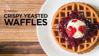 Crispy Yeasted Waffles Recipe [upl. by Aihsia]