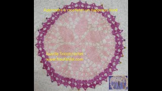 Tuto crocheter un napperon rond rose [upl. by Norej]