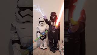 Darth Vader and Stormtrooper Halloween dadslife familytime funny [upl. by Yelhak154]