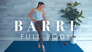 Barre Workout for Beginners amp Seniors  Full Body at home exercises with light Weights [upl. by Jennee891]