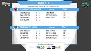 Halifax Cricket League  Premier Division Second XIs  Bradshaw CC 2nd XI v Illingworth St Marys CC [upl. by Rector]