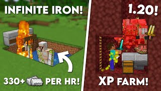 3 MUST Have Farms for your Survival World 120 IRON FUEL amp XP FARM  Minecraft Tutorial [upl. by Banwell730]