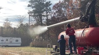 Pumpkin cannon rips hole into abandoned RV at annual Flemings Pumpkin Run in Egg Harbor Township [upl. by Einama870]