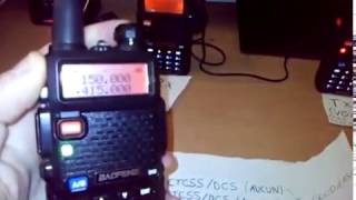 RADIOSEC Repeater Duplex NO Ctcss Codage 10 MHz Baofeng UV5R [upl. by Monetta]