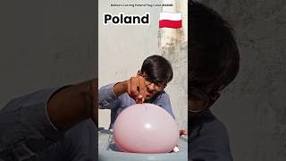 Balloon Cutting Poland Flag Color 🇵🇱 asmr asmrsounds relaxing [upl. by Brenza103]