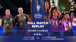 Teqball World Series  Qingdao  Womens Doubles Final I Full match [upl. by Akirrehs]