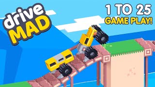 Drive Mad  1 to 25 Levels Unblocked Game Walkthrough and Tutorial  RocketGamesio [upl. by Nordin]