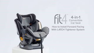 Chicco Fit4 4In1 Car Seat – Install with LATCH Forward Facing [upl. by Ahsinuq]