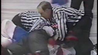 Mike Peluso vs Todd Ewen Jan 30 1993 [upl. by Eblehs]