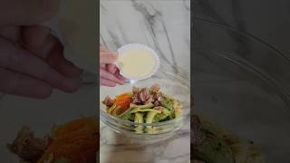 Pasta salade asmr satisfying food foryou pasta سلطة معكرونة سهلة ولذيذة [upl. by Leraj78]