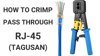 how to crimp PASS THROUGH RJ45 using EZ crimping tool [upl. by Aguayo]