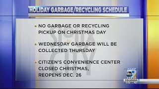 Holiday GarbageRecycling Schedule [upl. by Ailadgim]