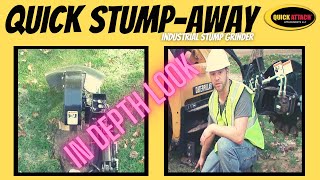 In Depth look at the Quick Attach Skid Steer Stump Grinder Attachment [upl. by Elsa566]