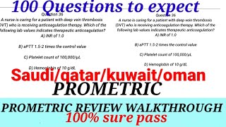 LATEST PROMETRIC EXAM QUESTIONS AND ANSWER  100 QUESTIONS TO EXPECT IN SAUDIKUWAITOMANDHAQATAR [upl. by Enoj176]