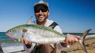 Surf Fishing for Striped Bass and False Albacore  Nantucket MA  S20 E03 [upl. by Ahtanoj]