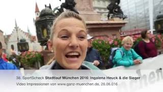 38 SportScheck Stadtlauf München 2016 Ingalena Heuck amp die Sieger [upl. by Dominic402]