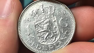 1980 Netherlands 1 Gulden Coin • Values Information Mintage History and More [upl. by Georgette958]