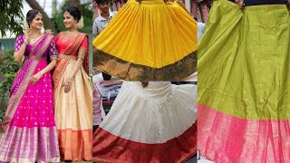 Rs 1500 pattu Half saree Banarasi Lehengas New Collections [upl. by Aicela]