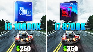 Core i5 10600K vs Core i7 8700K Test in 10 Games [upl. by Niwhsa]