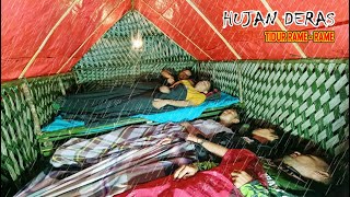 diguyur hujan deras tengah hutan tepi sungai aliborang tidur nyenyak samapi pagi [upl. by Mayeda]