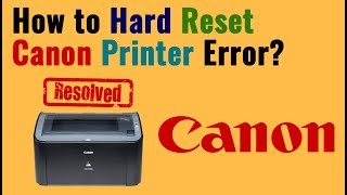 How to Do a Hard Reset on a Canon Printer  Reset Canon Printer [upl. by Leinnad]