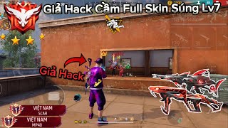 Free Fire Mặt Đồ Giả Hack Cầm Skin Súng Nâng Cấp Lv7 Để Leo Rank Và Cái Kết Quá Bất Ngờ [upl. by Amedeo460]