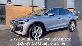 2022 Audi Q4 ETron Sportback 220kW 50 Quattro S Line Recently Exported [upl. by Atinas]