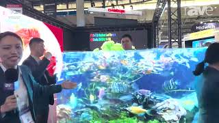 ISE 2024 Luminatii Shows Off Holographic LED Film Screen [upl. by Gnav]