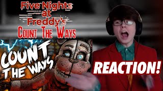 ACTUALLY SCARED ME  FNAF  COUNT THE WAYS SONG LYRIC VIDEO  Dawko amp dheusta REACTION [upl. by Crary477]