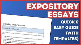 How to Write an Expository Essay Its Easy [upl. by Irehj760]