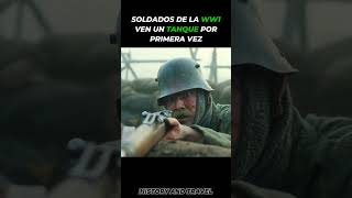 Soldados ven por primera vez un Tanque🪖WW1 ww1 ww2 tank history shorts short war [upl. by Aliekat]