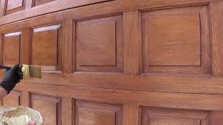 Waterlox Marine Finish applied to Mahogany Garage Door [upl. by Aillicirp188]