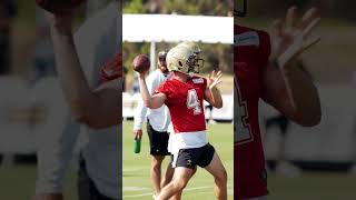 Derek Carr Spencer Rattler in sync saints nfl shorts [upl. by Nierman]