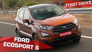 Ford EcoSport S EcoBoost Review  5 Things To Know  ZigWheelscom [upl. by Shipp]