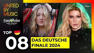 🇩🇪 Das Deutsche Finale 2024  My TOP 8 Germany in Eurovision 2024 [upl. by Silma493]