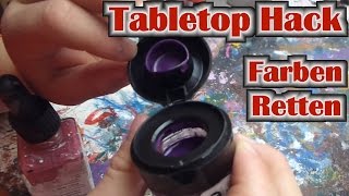 Tabletop Hack 001 Eingetrocknete Acryl Farben retten und Grundlagen der Farben Pflege [upl. by Ardnait]