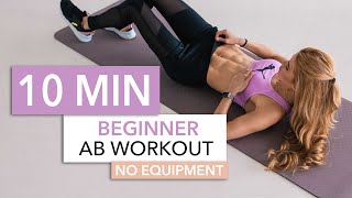 10 MIN BEGINNER AB WORKOUT  No Equipment  Pamela Reif [upl. by Talmud]