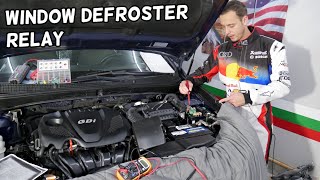 KIA OPTIMA REAR WINDOW DEFROSTER RELAY LOCATION REPLACEMENT DEFROSTER NOT WORKING [upl. by Noruq]