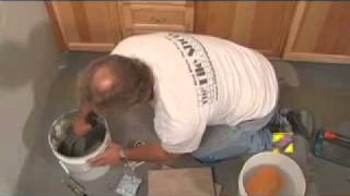 How To Install Kitchen Tile  Kitchen Floor Tile Install Video [upl. by Popelka]