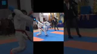 🔥🔥🔥 Ura mawashi giri 🔥🔥 🔥 karate kumitekarate goldmedal karatefight martialarts [upl. by Wall139]