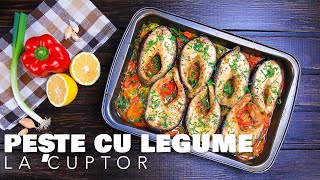 Peste cu legume la cuptor  Somon cu legume [upl. by Cadal]