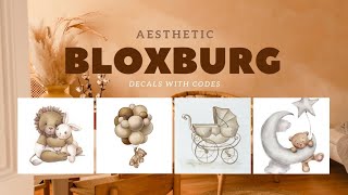 AESTHETIC BOHO NURSERY DECALS FOR BLOXBURG  ROBLOX [upl. by Aneeroc]