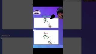 Gartic Phone Animation green bean turns into plankton from Spongebob [upl. by Cerallua]